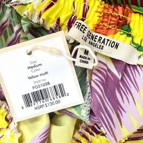 Free Generation Los Angeles High Low Tropical Print Skirt NWT - Picture 4 of 4